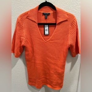 Kenneth Cole Ribbed Sweater Top